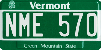 VT license plate NME570
