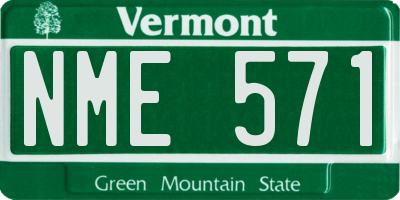 VT license plate NME571