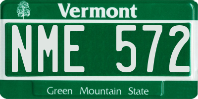 VT license plate NME572