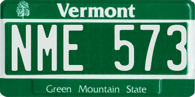 VT license plate NME573