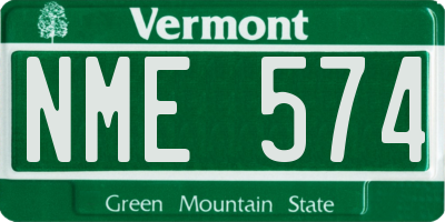 VT license plate NME574