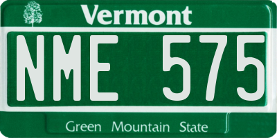 VT license plate NME575