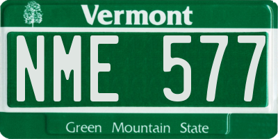 VT license plate NME577