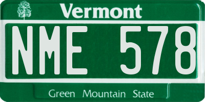 VT license plate NME578