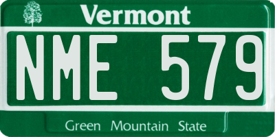 VT license plate NME579