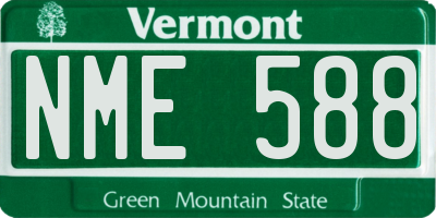 VT license plate NME588