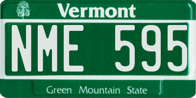 VT license plate NME595
