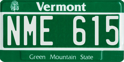 VT license plate NME615