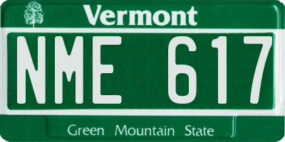 VT license plate NME617