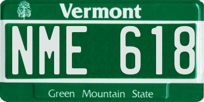 VT license plate NME618