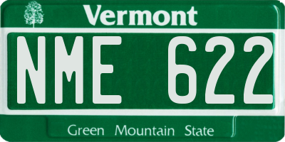 VT license plate NME622