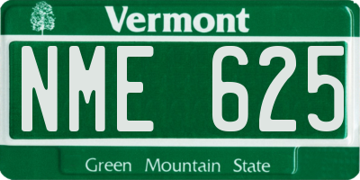 VT license plate NME625
