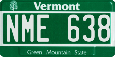 VT license plate NME638