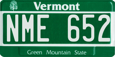 VT license plate NME652