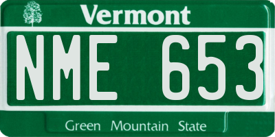 VT license plate NME653