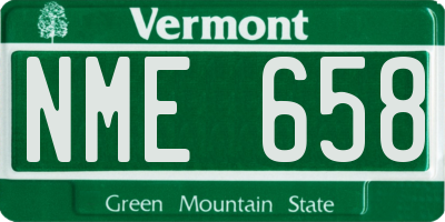 VT license plate NME658