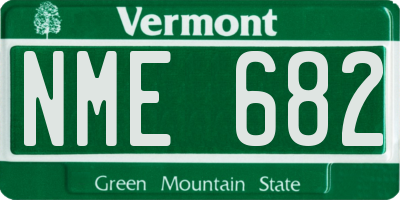 VT license plate NME682