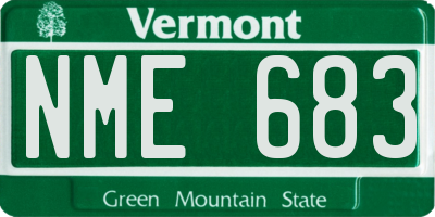 VT license plate NME683