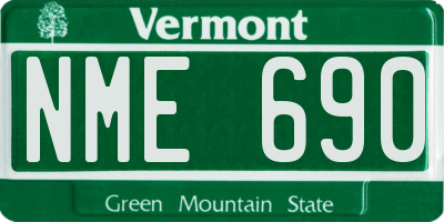 VT license plate NME690