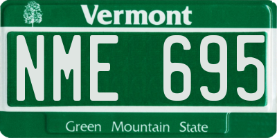 VT license plate NME695