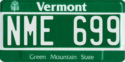 VT license plate NME699