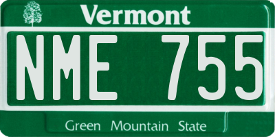 VT license plate NME755