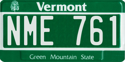 VT license plate NME761
