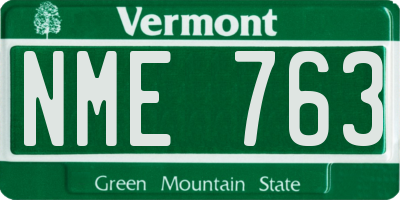 VT license plate NME763