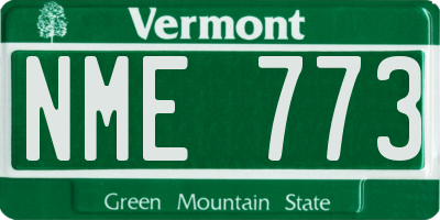 VT license plate NME773