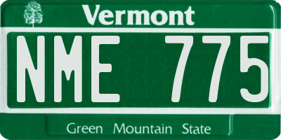 VT license plate NME775