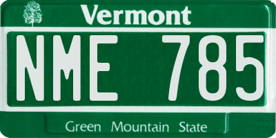 VT license plate NME785