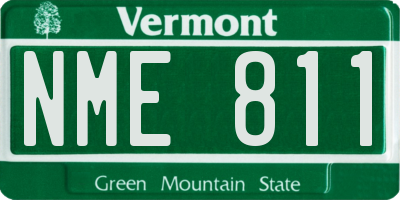 VT license plate NME811