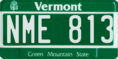 VT license plate NME813