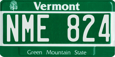 VT license plate NME824