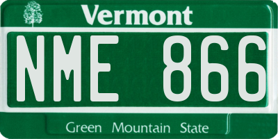 VT license plate NME866
