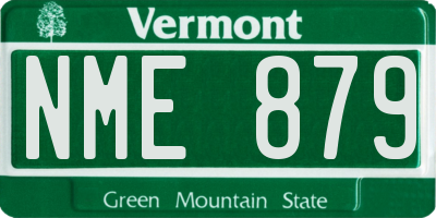 VT license plate NME879