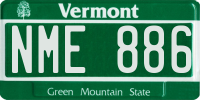 VT license plate NME886