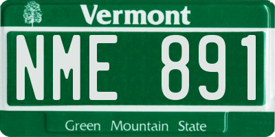 VT license plate NME891