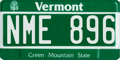 VT license plate NME896