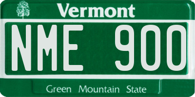 VT license plate NME900