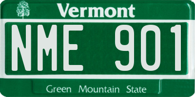 VT license plate NME901