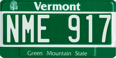 VT license plate NME917