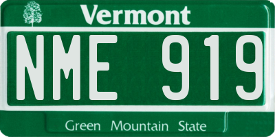 VT license plate NME919