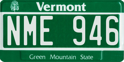 VT license plate NME946