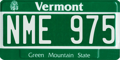 VT license plate NME975