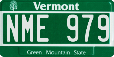 VT license plate NME979