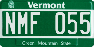VT license plate NMF055