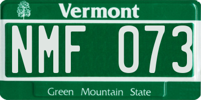 VT license plate NMF073