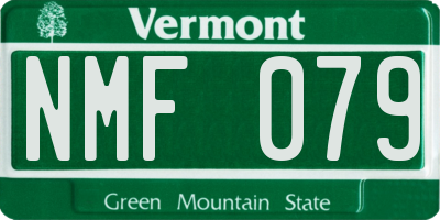 VT license plate NMF079