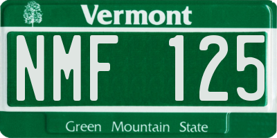 VT license plate NMF125